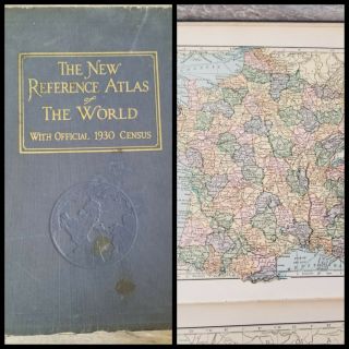 Reference Atlas Of The World With Official 1930 Census - Maps Gazetteer Indexes