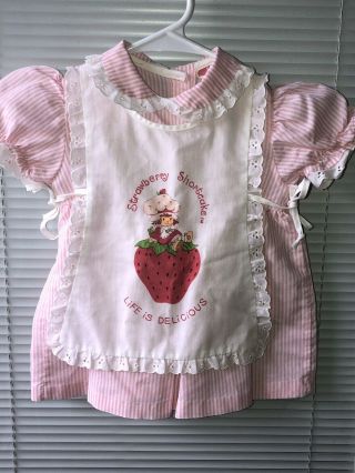 Vintage Strawberry Shortcake Childs Dress Petite Frock