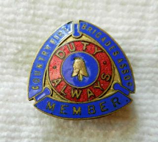 Victoria Country Fire Brigades Association Vintage Member Badge