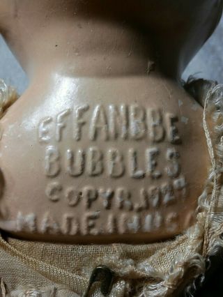 Vintage Effanbee BUBBLES Composition Soft Body Doll Dimples 1920 ' s 13 