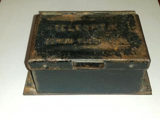 Vintage Metal Tool Box Antique 1922 Teleoptik Yugoslavia