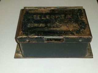 Vintage Metal Tool Box Antique 1922 TELEOPTIK Yugoslavia 2