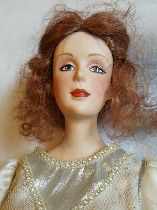 Vintage1988 Franklin Heirloom 18 " Porcelain Princess Doll