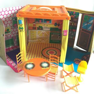 Vintage Barbie Country Living Home With Furniture 1970s Mattel