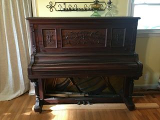 Antique Upright Piano By Everrett (1890 