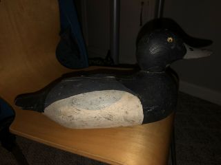 Antique Wood Carved Hunting Duck Decoy 4