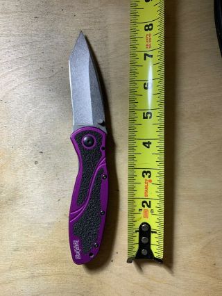Kershaw 1670purbdz Onion Blur Assisted Folding Knife 3.  4 " Limited Edition