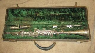 Antique H.  N.  White American Standard Silver Clarinet & Case Mouthpiece