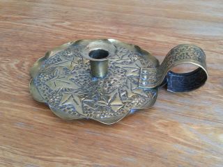 Arts & Crafts Brass Chamber Stick Newlyn ? John Pearson ?