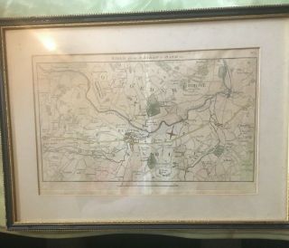 A Piece Of Reading History Road From London To Bath &cc No 4 Map Reading
