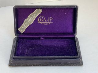 Antique Vintage Jewelry Box Purple Velvet Lined F.  Friedlander Co.  Champ
