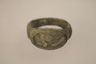 Ancient Fantastic Roman Bronze Ring Empress Agrippina 1st Century Ad