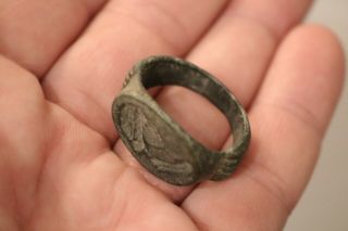Ancient Fantastic Roman Bronze Ring Empress Agrippina 1st century AD 7