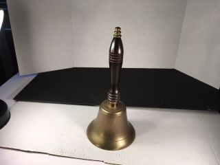 Antique Large 11 1/2 " / Brass Hand Bell / School / Train Bell / 12