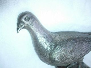 ANTIQUE PIGEON RACING TROPHY WITH LARGE IMPRESSIVE MODEL OF RACING PIGEON 2
