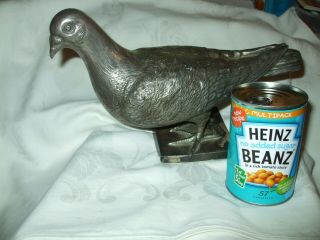 ANTIQUE PIGEON RACING TROPHY WITH LARGE IMPRESSIVE MODEL OF RACING PIGEON 4