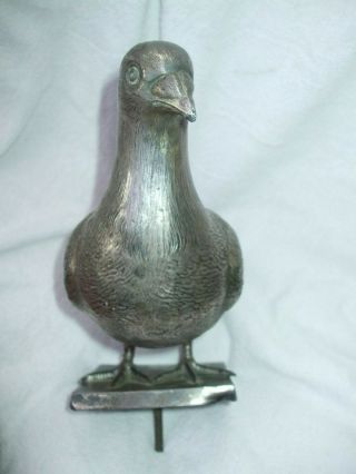 ANTIQUE PIGEON RACING TROPHY WITH LARGE IMPRESSIVE MODEL OF RACING PIGEON 6