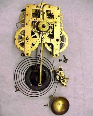 Antique Seth Thomas Kitchen Clock Movement (5 7/8),  Gong & Alarm - Parts