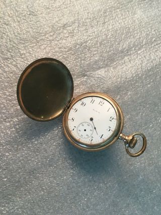 Vintage Elgin 12 S Grade 314 Model 2 Hunting Case Pocket Watch For Restoration