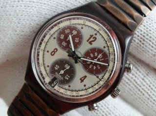 Swatch Ag 1996 Vintage Swiss Chronograph Mens Date Watch