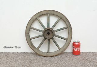 Vintage Old Wooden Cart Wagon Wheel / 38 Cm - Delivery