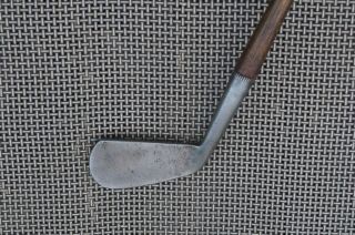 Antique Vintage Hickory Wood Shaft Early Macgregor Favorite Smooth Face Mid Iron