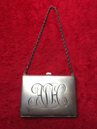 Vintage Sterling Silver Coin Purse Case Engraved