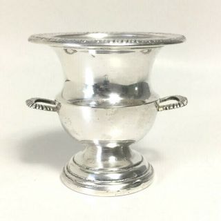 Vintage Sterling Silver Trophy Cup Urn Match Toothpick Holder Dual Handle 18gh