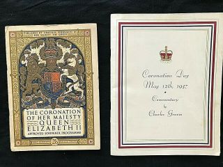 2 Coronation Brochures - George Vi (1937) And Queen Elizabeth Ii (1953)