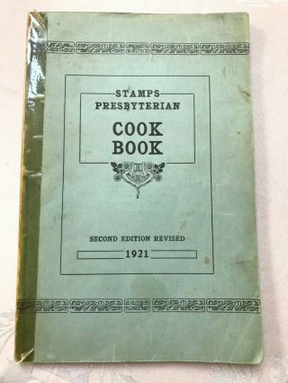 1921 Antique Cookbook Stamps Presbyterian Church 2nd Edition Revised Arkansas