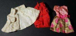 Vintage Barbie Jacket,  Ken Red Shirt,  Dress.  With Tags.