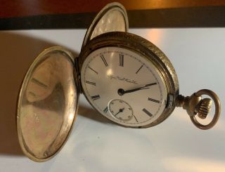 1888 Elgin Watch Co Fancy Engraved Double Faced Hunter Pocket Watch (17 Jewel)