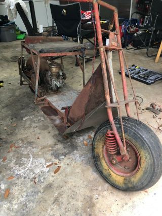 Antique Cushman Scooter Step Through W/ Motor,  Fuel Tank,  Kickstand