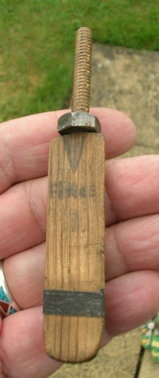 Unusual Vintage 1930s Miniture Wooden Cricket Bat