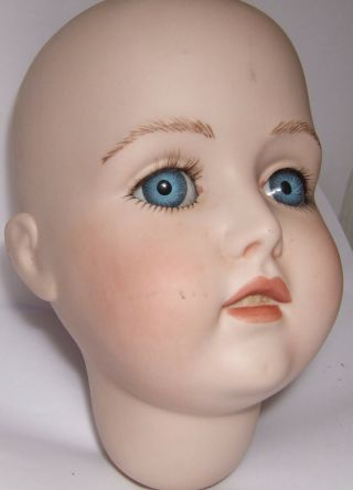 Collectable Large Bisque Porcelain Dolls Head Germany 171 16 1/2