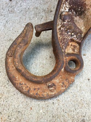 Antique Myers Cast Iron Hay Trolley Barn Pulley Vintage H 453 454 Farm Tool 2