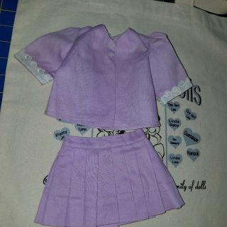 Vintage Terri Lee Doll Clothes Tagged Pique Suit In Lavender