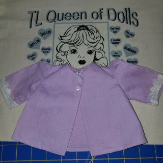 Vintage Terri Lee doll clothes Tagged Pique suit in lavender 5