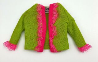 Vintage Mod Barbie Fancy Dancy 1858 (1968 - 69) Knit Lace Jacket Vg