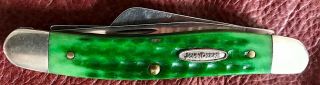 Case Xx John Deer Stockman Green Bone Pocketknife