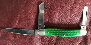 Case XX John Deer Stockman Green Bone Pocketknife 4