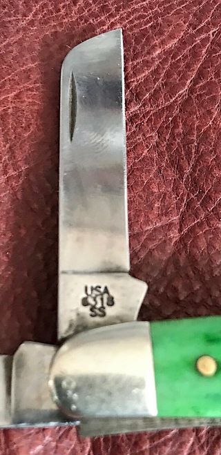 Case XX John Deer Stockman Green Bone Pocketknife 5