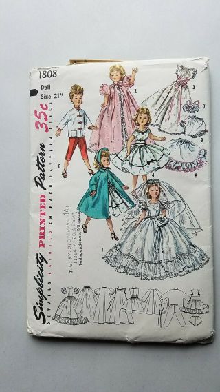 Vintage 1956 Mostly Uncut Revlon And Cissy Doll Clothes Pattern
