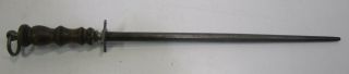 Vtg Antique York Chatillon Steel Knife Blade Sharpener Germany Wood Handle