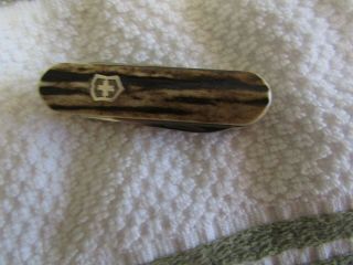 Folding Knife.  Victorinox Classic Customized With Stag. , 7