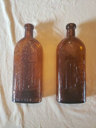2 Antique Warners Kidney And Liver Cure Bottles