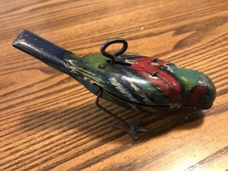 Vintage Antique Tin Toy Wind Up Pecking Bird 1927