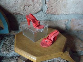 Vintage Jeanstyles High Heels For 19 - 20 Inch Fashion Dolls Shoes Red