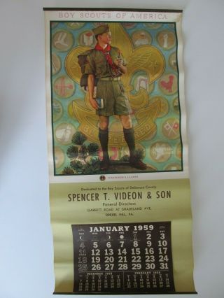 Boy Scout Calendar 1959 Norman Rockwell " Tomorrow 