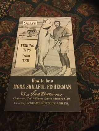 Vintage Sears & Roebuck Ted Williams " Fishing Tips From Ted " 1967